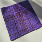 Photo of Felted Wool Pre-Cut 100% Wool in Purple Plaid - Mini Square - 4" x 4"