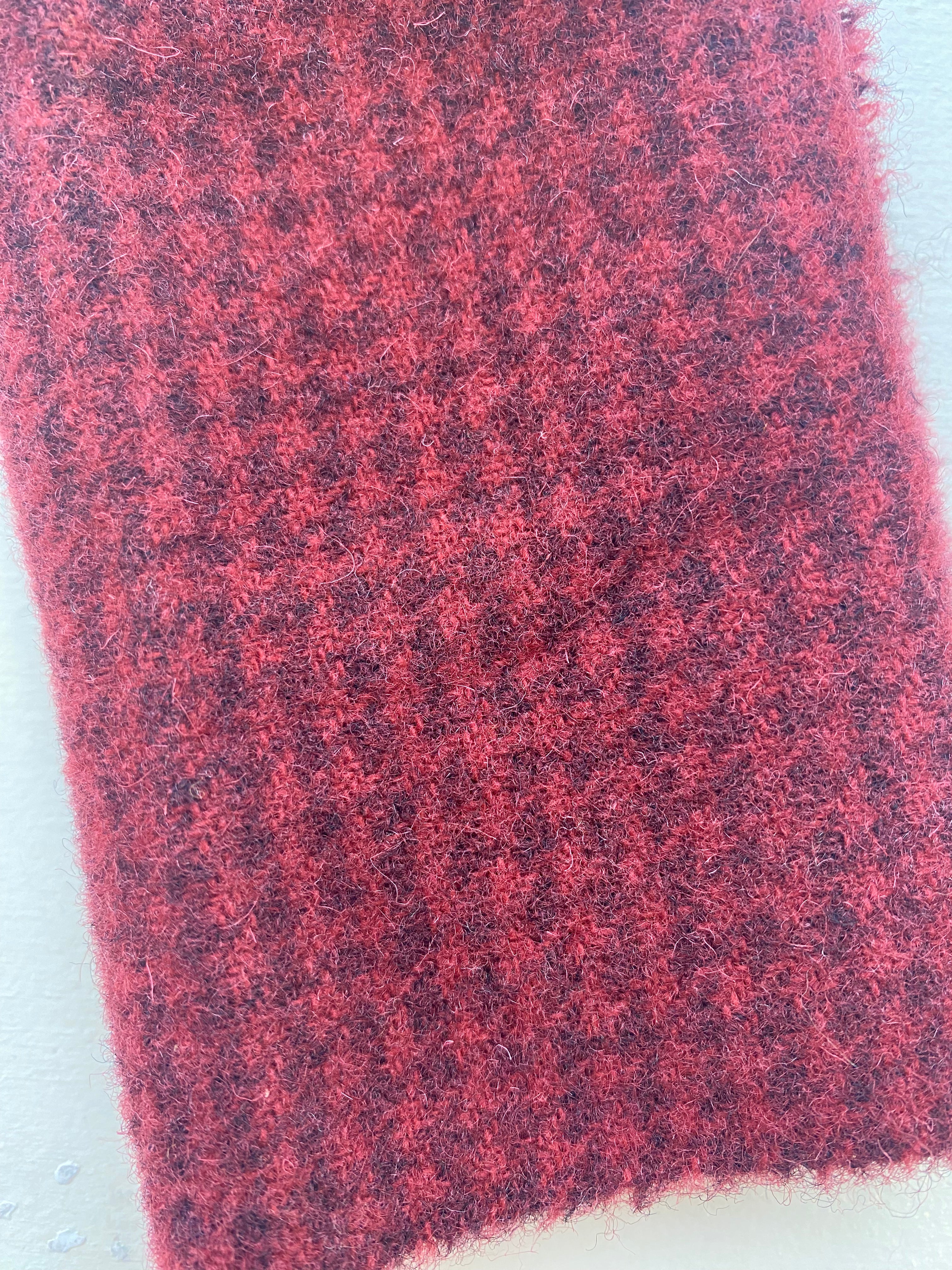 Photo of Felted Wool Pre-Cut 100% Wool in Red Mini Dots - Medium - 10" x 9"