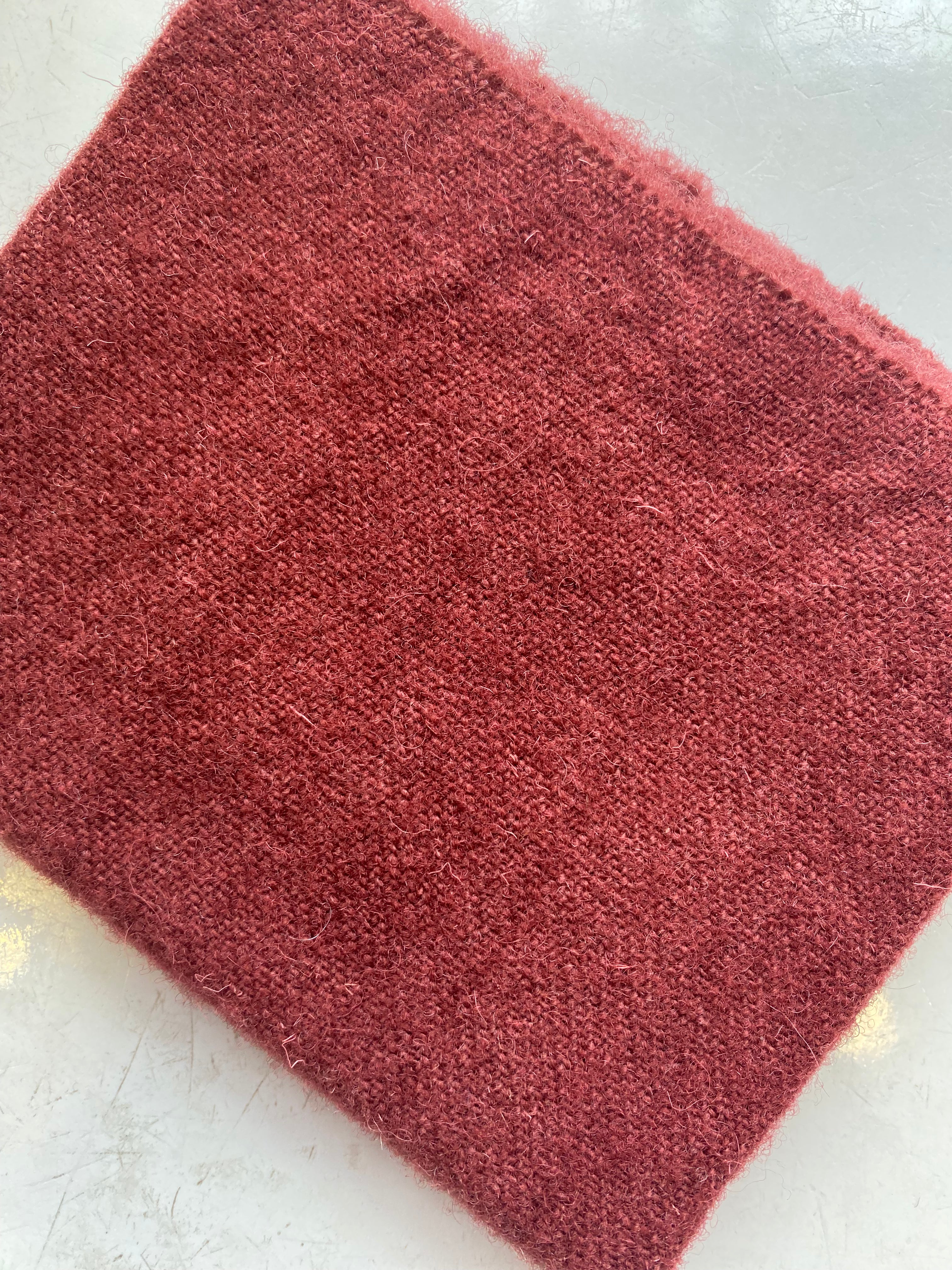 Photo of Felted Wool Pre-Cut 100% Wool in Red Stripes - Medium - 10" x 9"