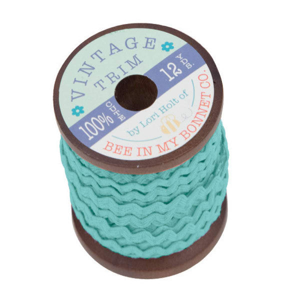 Photo of Lori Holt Trims in Dark Aqua from Bee In My Bonnet - 1/4" Ric Rac