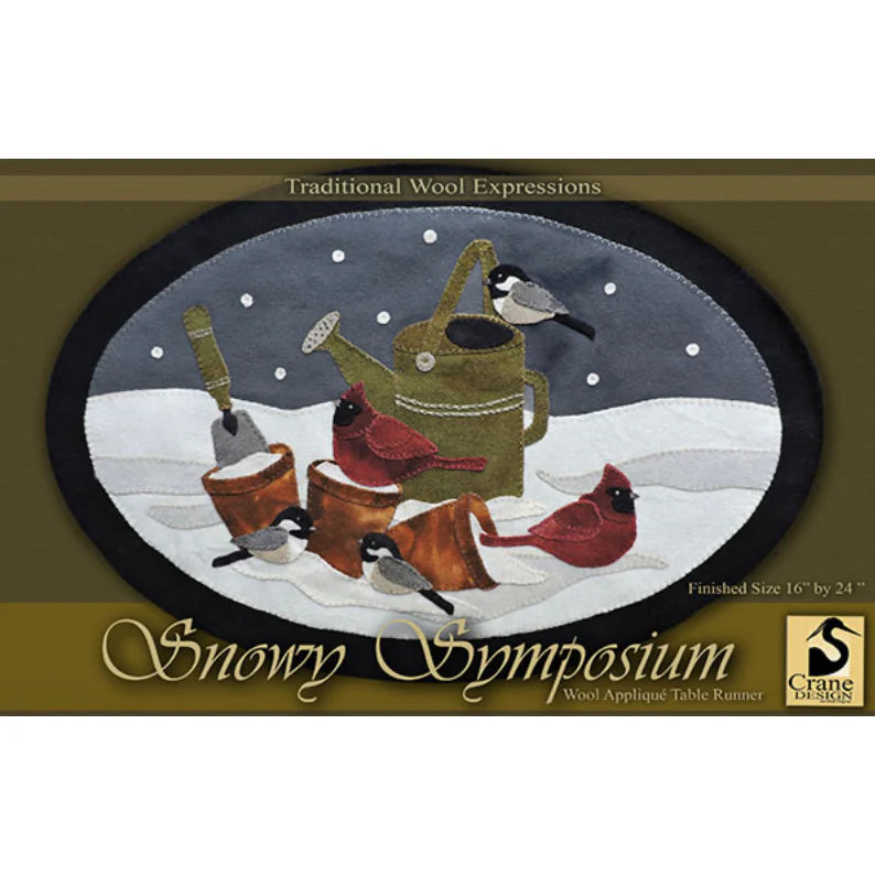 Photo of Traditional Expressions in Snowy Symposium from Crane Design - Wool Applique Pattern