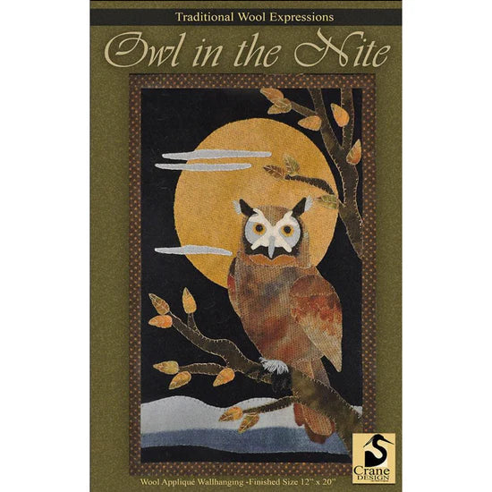 Photo of Traditional Expressions in Owl in the Nite from Crane Design - Wool Applique Pattern