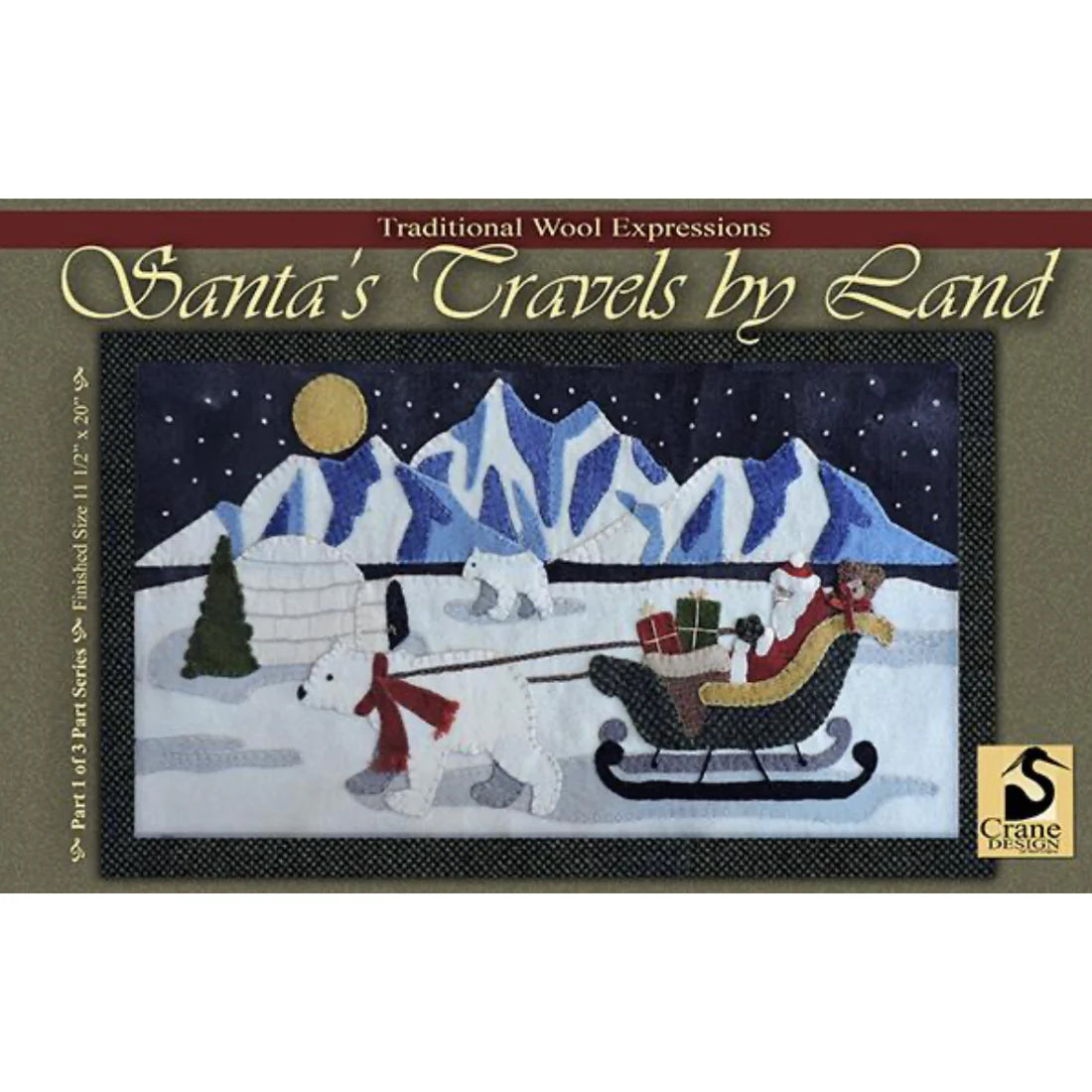Photo of Traditional Expressions in Santa's Travels by Land from Crane Design - Wool Applique Pattern