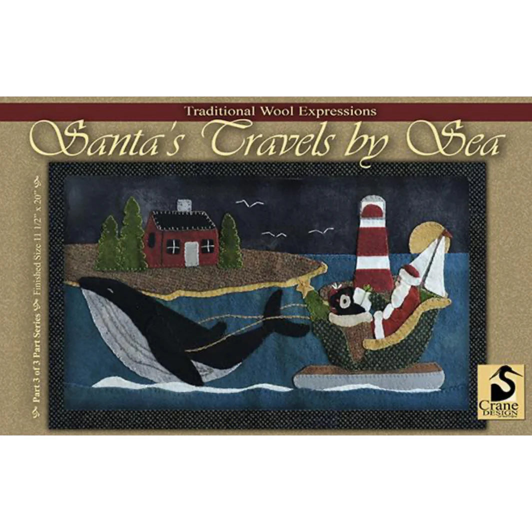 Photo of Traditional Expressions in Santa's Travels by Sea from Crane Design - Wool Applique Pattern