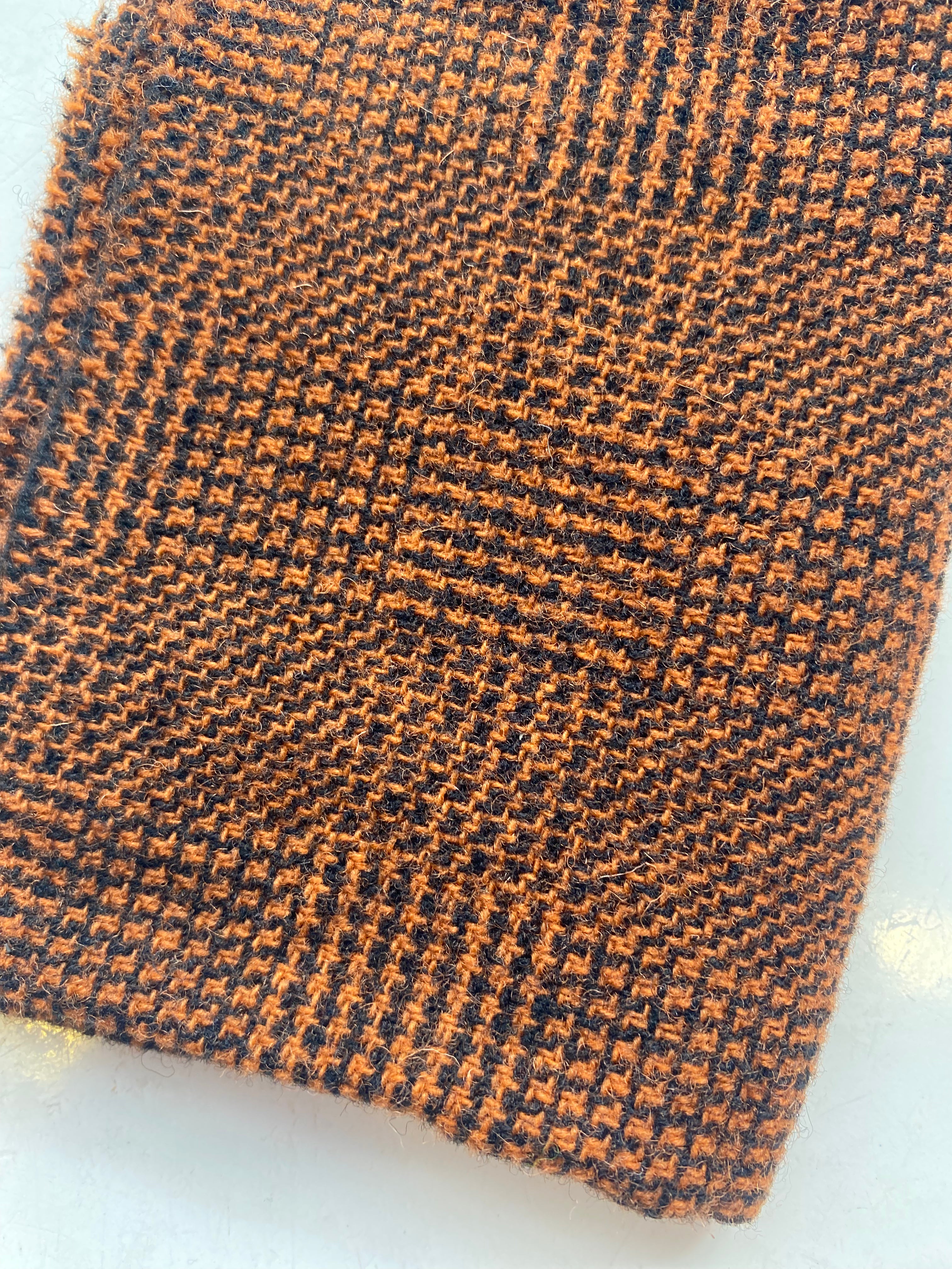 Photo of Felted Wool Pre-Cut 100% Wool in Textured Orange Squares - Medium - 10" x 9"