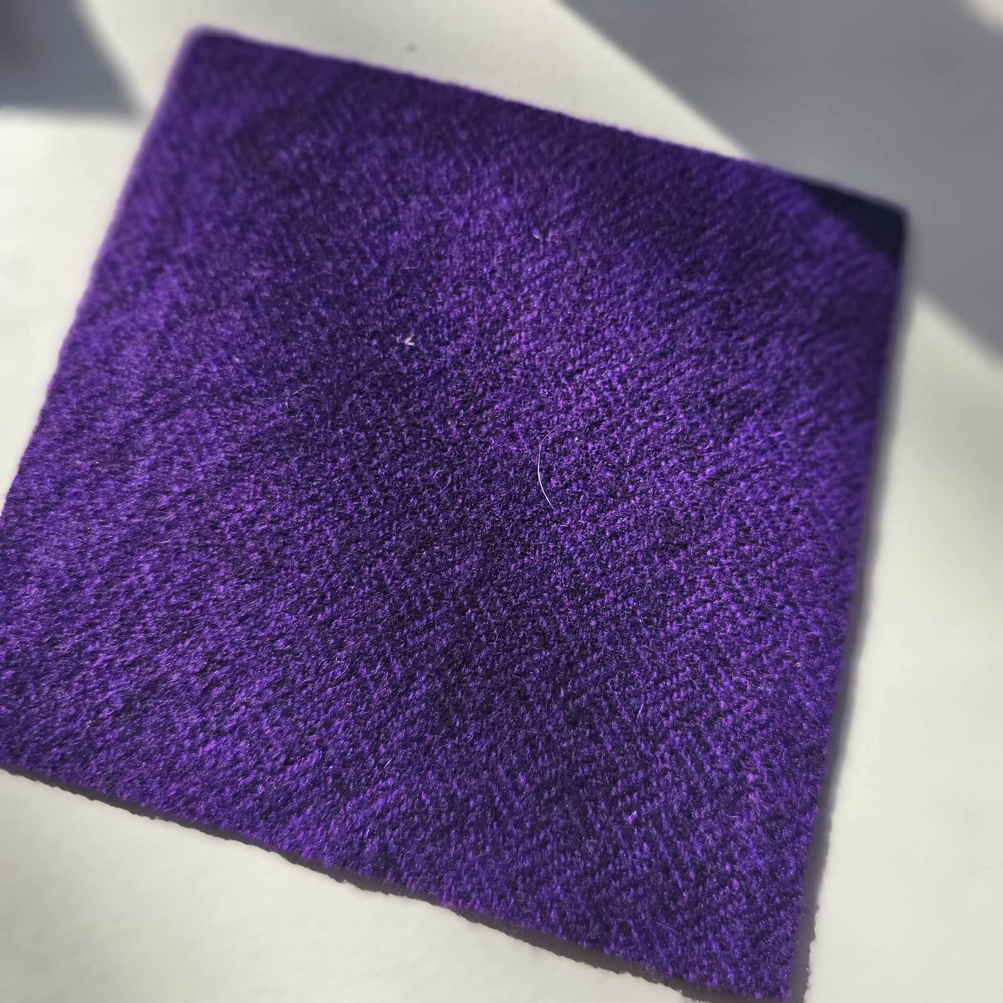 Photo of Felted Wool Pre-Cut 100% Wool in Textured Royal Purple - Mini Square - 4" x 4"