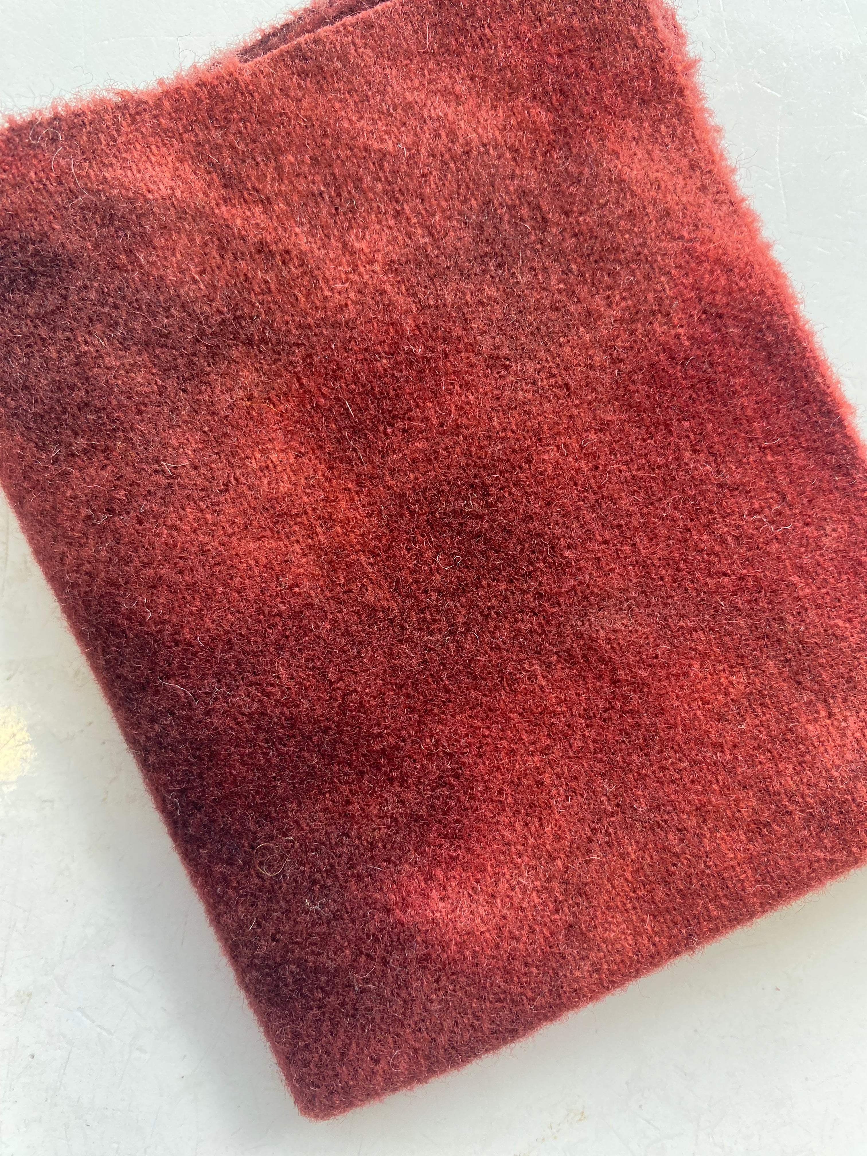 Photo of Felted Wool Pre-Cut 100% Wool in Weathered Red - Small - 8" x 7"