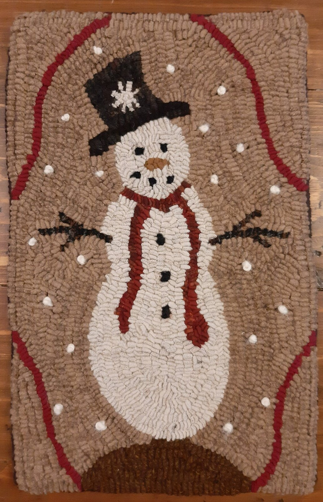 Photo of Addie's Attic Designs Pattern in Snow Globe Snowman - Rug Hooking - 10.5" x 16.5"