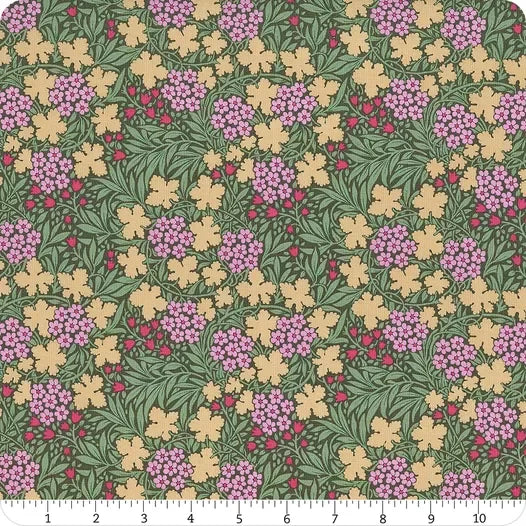 Photo of Tilda Fabrics 100% Cotton Fabric in Autumnbloom Sage from Hibernation - 44"/45" Wide Fabric