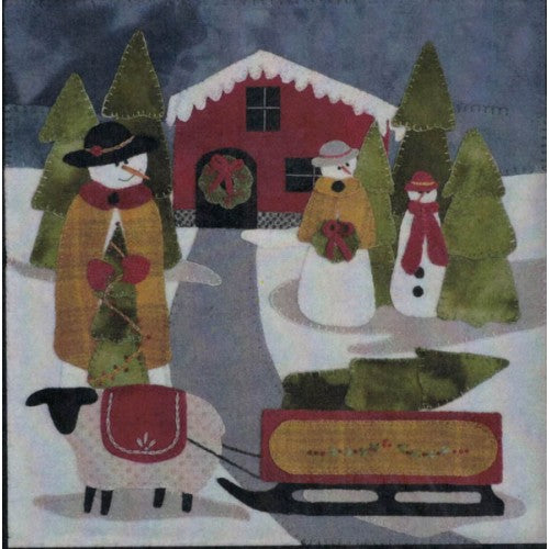 Photo of Traditional Expressions in Tree Farm from Crane Design - Wool Applique Pattern