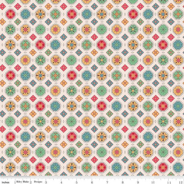 Photo of Riley Blake Designs 100% Cotton Fabric in Multi Charming from Mercantile - 44"/45" Wide Fabric