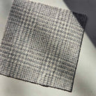 Photo of Felted Wool Pre-Cut 100% Wool in Cream and Grey Plaid - Mini Square - 4" x 4"