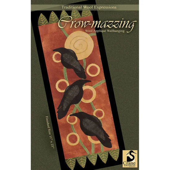 Photo of Traditional Expressions in Crow-mazzing from Crane Design - Wool Applique Pattern