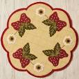 Photo of Buttermilk Basin Pattern in Blooms & Berries Woolen Mat - Wool Applique