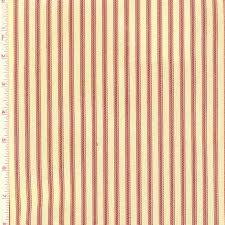 Photo of Red Ticking in 54" Fabric from Home Decorator Print