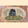 Photo of Little Blue House in Rug Hooking from The Blue Tulip
