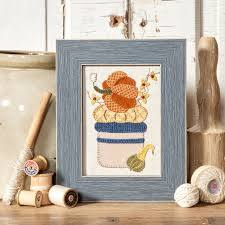 Photo of Vintage Crocks Thru The Year September in Wool Applique Pattern from Buttermilk Basin