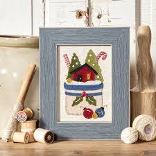 Photo of Vintage Crocks Thru The Year December in Wool Applique Pattern from Buttermilk Basin