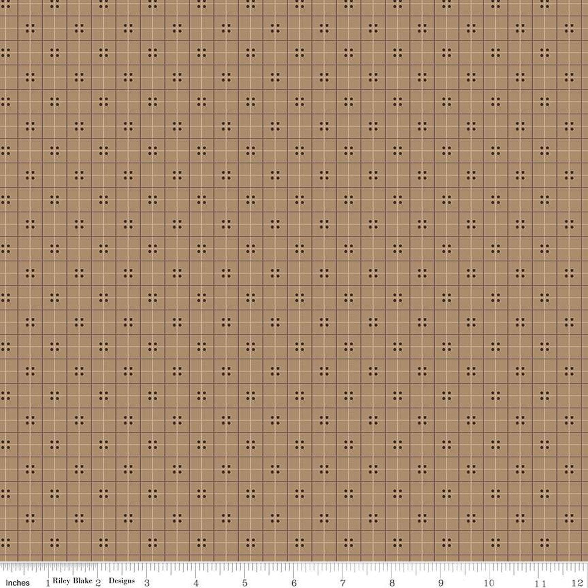 Photo of Riley Blake Designs 100% Cotton Fabric in Brown Homespun from Autumn - 44"/45" Wide Fabric