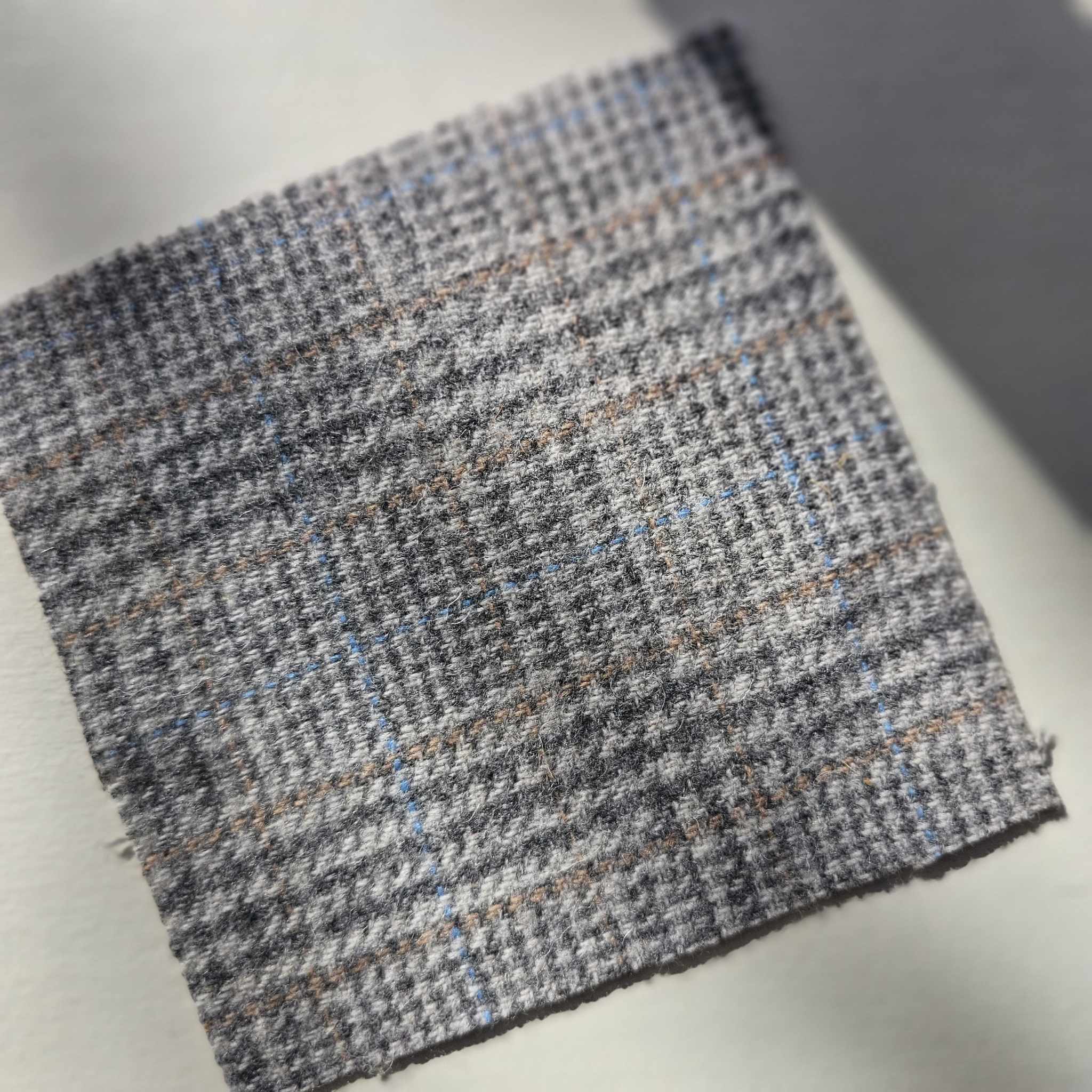 Photo of Felted Wool Pre-Cut 100% Wool in Multi-Plaid 2 - Mini Square - 4" x 4"