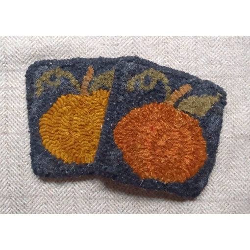 Photo of Pumpkin Coasters in Rug Hooking from The Blue Tulip
