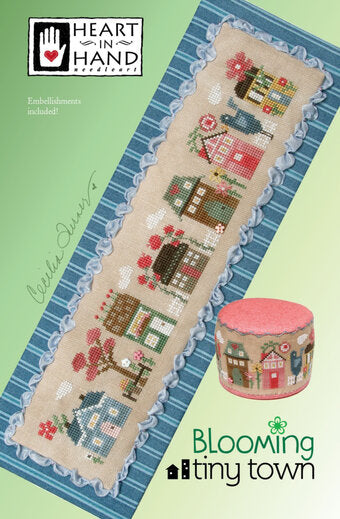 Photo of Heart in Hand Pattern in  Blooming Tiny Town - Cross Stitch