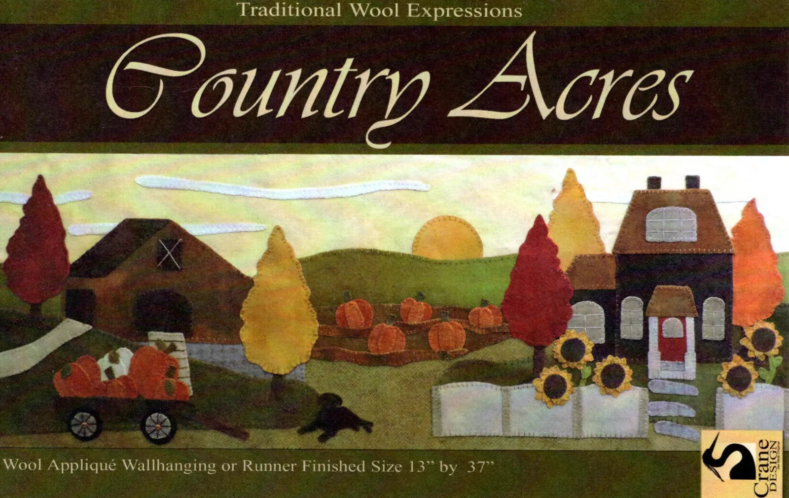 Photo of Traditional Expressions in Country Acres from Crane Design - Wool Applique Pattern
