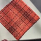 Photo of Felted Wool Pre-Cut 100% Wool in Salmon Plaid - Mini Square - 4" x 4"