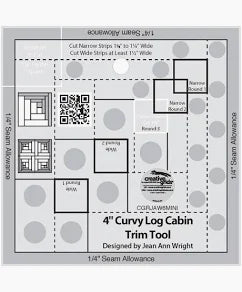 Photo of 4" Curvy Log Cabin Trim Tool Nin Slip in Rulers from Creative Grids
