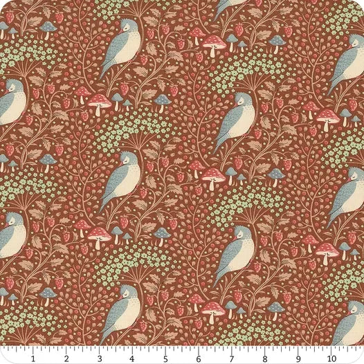Photo of Tilda Fabrics 100% Cotton Fabric in Sleepybird Pecan from Hibernation - 44"/45" Wide Fabric