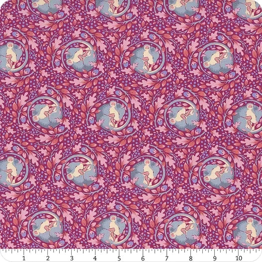 Photo of Tilda Fabrics 100% Cotton Fabric in Slumbermouse Plum from Hibernation - 44"/45" Wide Fabric