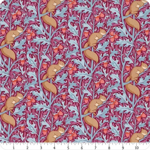 Photo of Tilda Fabrics 100% Cotton Fabric in Squirreldream Hibiscus from Hibernation - 44"/45" Wide Fabric