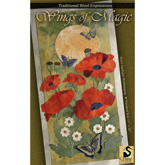 Photo of Traditional Expressions in Wings of Magic from Crane Design - Wool Applique Pattern