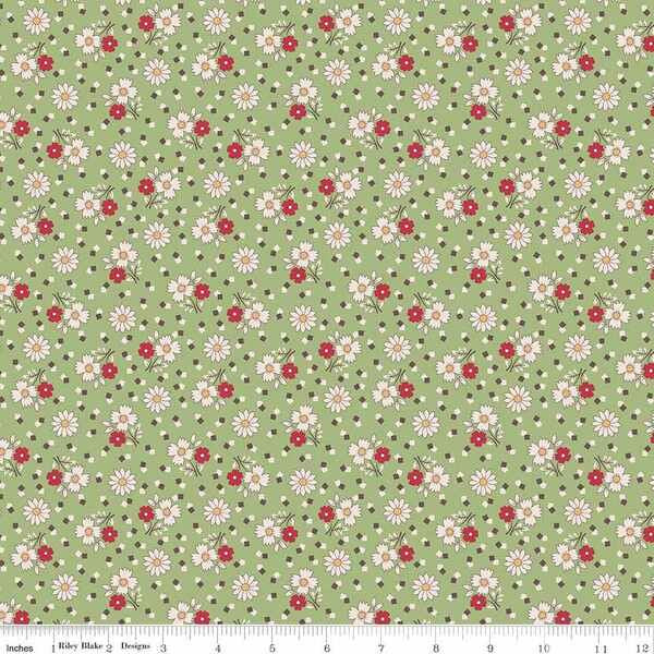 Photo of Riley Blake Designs 100% Cotton Fabric in Lettuce Yesterday from Mercantile - 44"/45" Wide Fabric