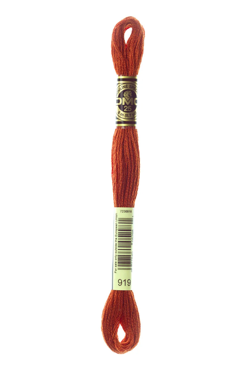 DMC - 6 Strand Floss - Color 919 - Terracotta Brown – Humble Stitch