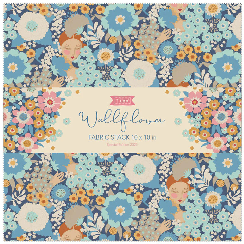 Photo of Tilda's Wallflower Fabric - Fabric Stack 10 x 10 Inch