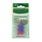 photo of extra small stitch markers in knitting from Clover