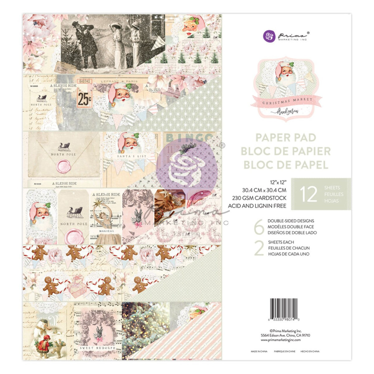 Prima - Christmas Market 12x12 Paper Pad – Humble Stitch