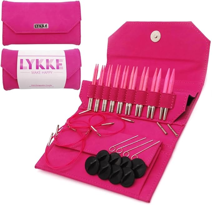 Photo of Lykke 3.5" Interchangeable Knitting Needle Set in Blush from Lykke - Set