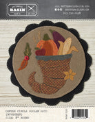 Photo of Center Circle Woolen Mat November in Wool Applique from Buttermilk Basin