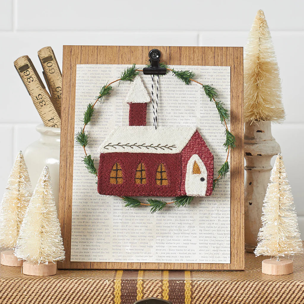 Photo of Buttermilk Basin Pattern in Vintage Church Ornament - Wool Applique