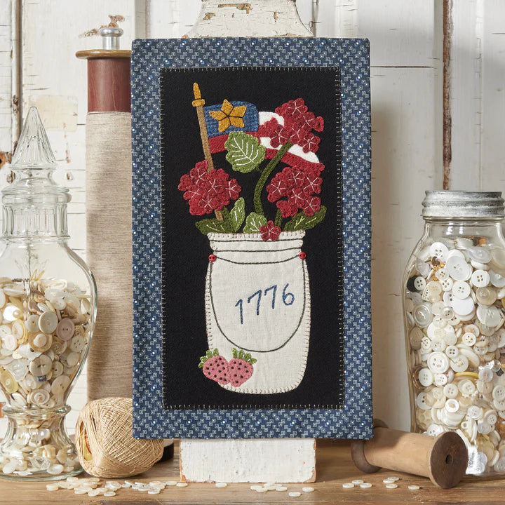 Photo of Ball Jar's Thru The Year July in Wool Applique from Buttermilk Basin