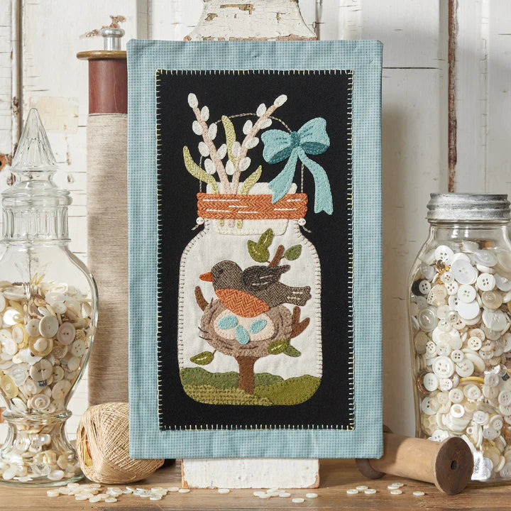 Photo of Ball Jar's thru The Year May in Wool Applique from Buttermilk Basin