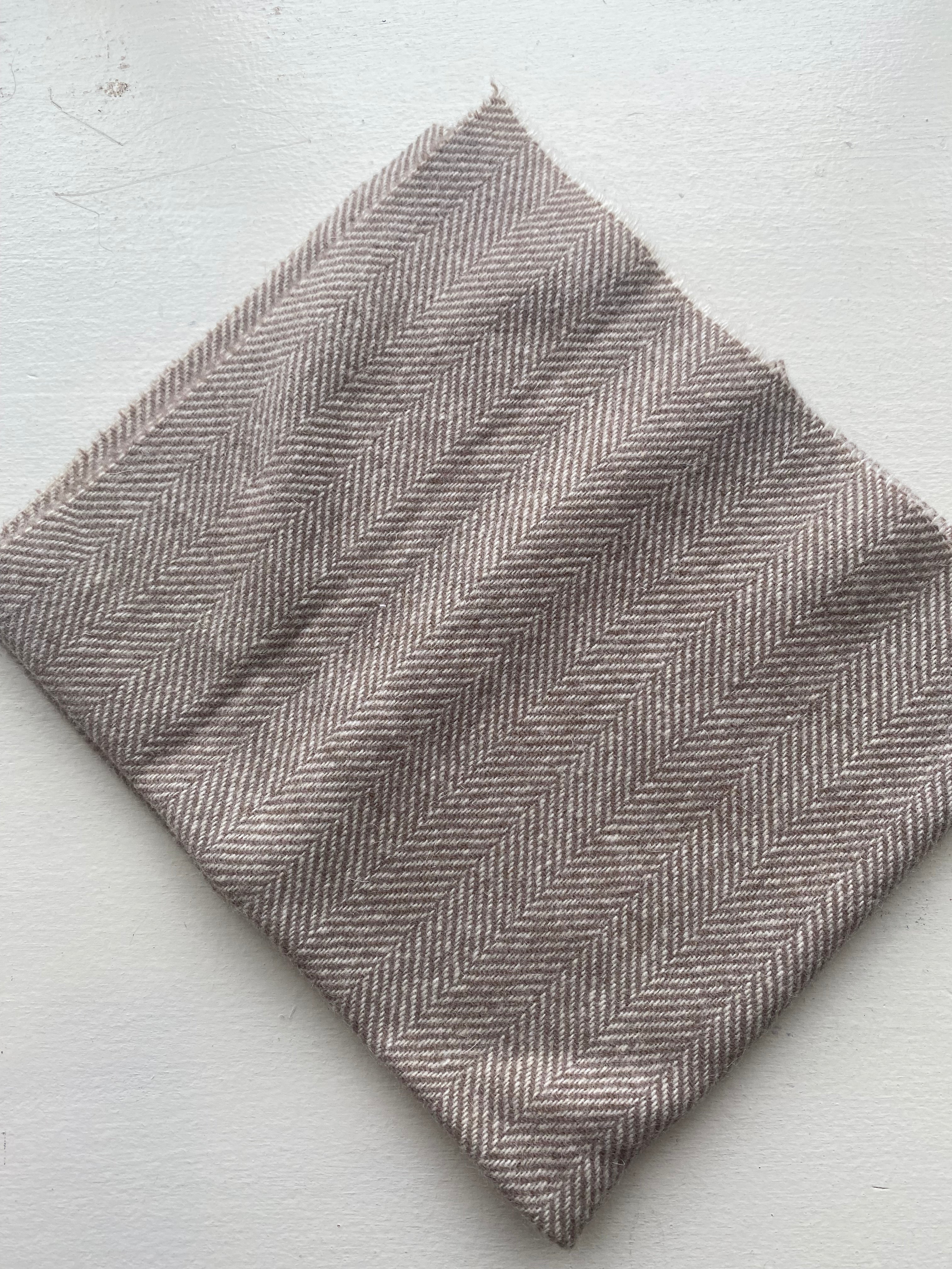 Photo of Felted Wool Pre-Cut 100% Wool in Tan Chevron - Large - 15" x 14"