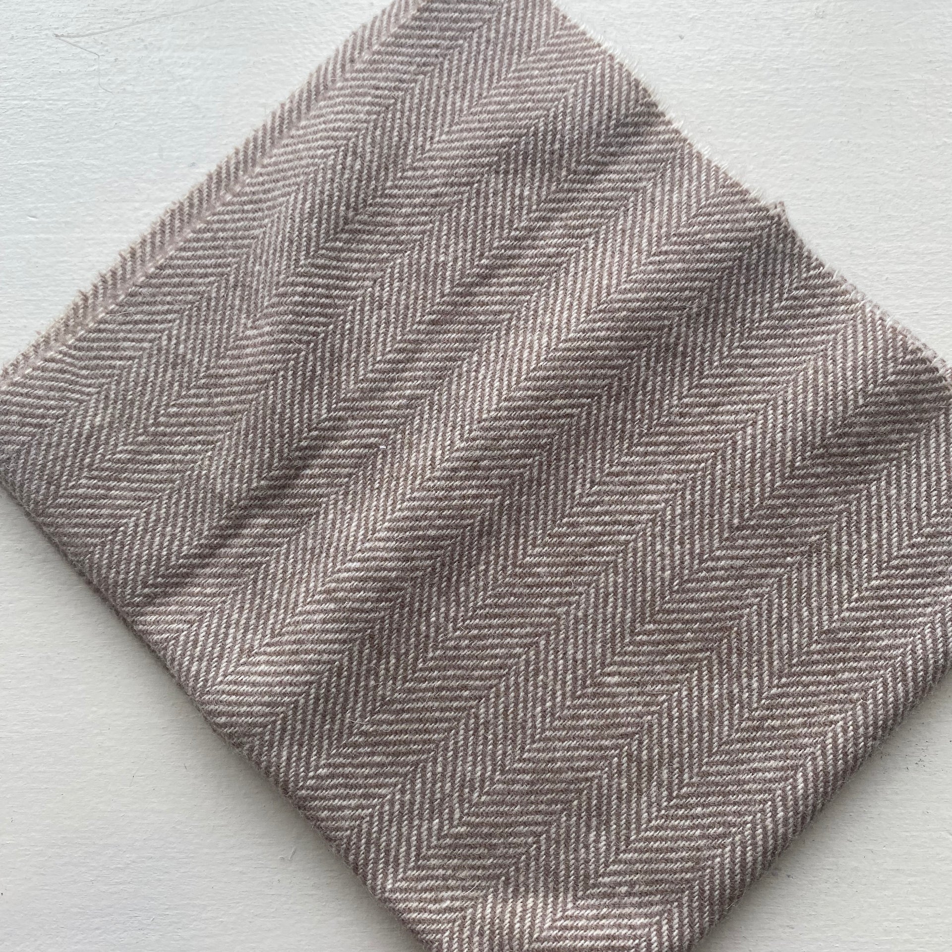Photo of Felted Wool Pre-Cut 100% Wool in Tan Chevron - Medium - 10" x 9"