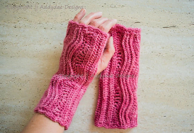 Photo of Addydae Designs Pattern in Brindabella Mitts - Crochet