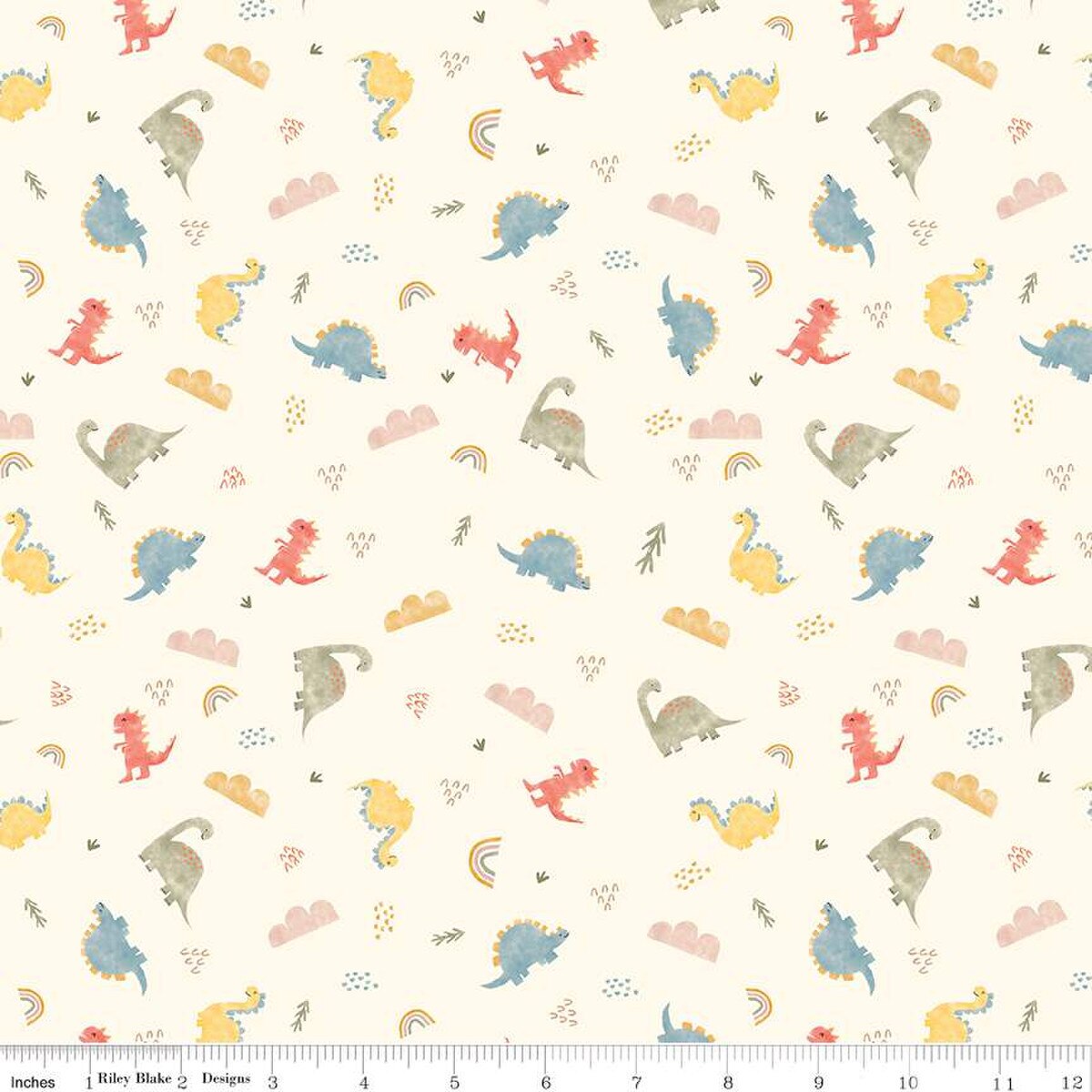 Photo of Dinos Sky in Flannel by Riley Blake