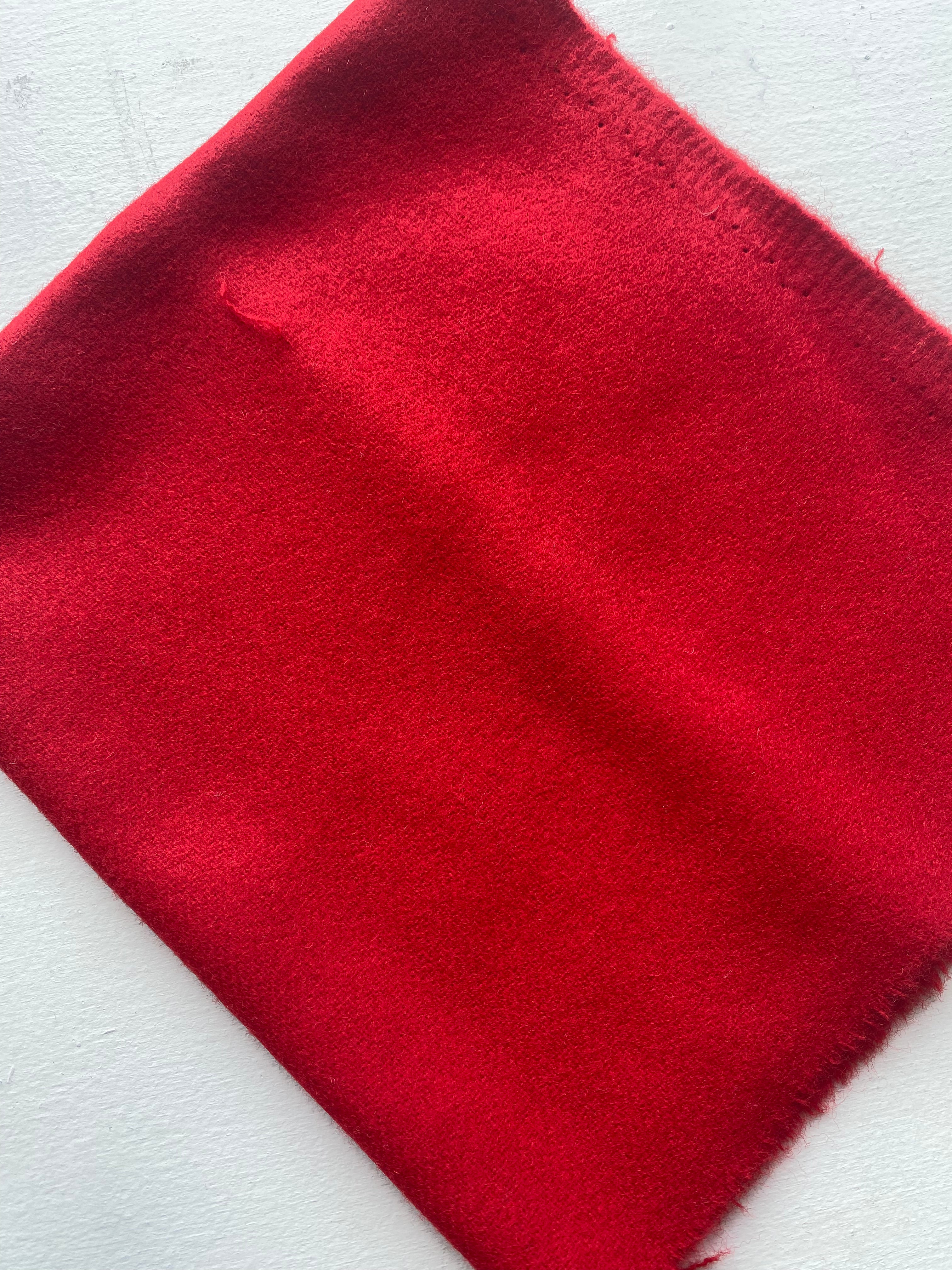 Photo of Felted Wool Pre-Cut 100% Wool in Scarlet Red - Large - 15" x 14"