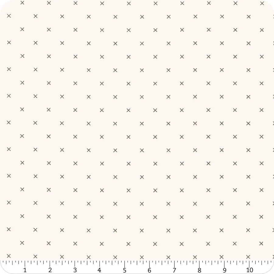Photo of Riley Blake Designs 100% Cotton Fabric in Grey Crossstitch from Bee Backgrounds- 44"/45" Wide Fabric