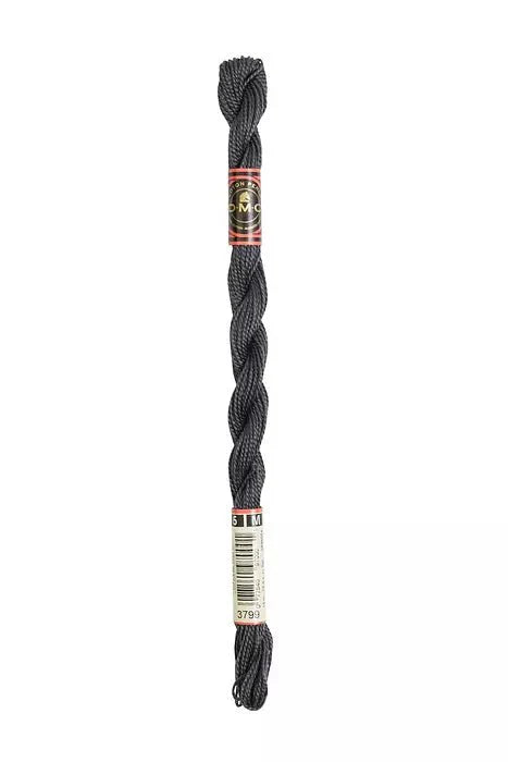 Photo of DMC - Pearl Cotton 100% Cotton in Color 3799 - Very Dark Gray
- Size 5 thread - 27 yds per skein